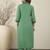 Ethnic Motifs Embroidered Thread Work Pure Cotton Kurta With Trousers