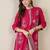 Women Embroidered Beads and Stones  Cotton Kurta with Trousers & Dupatta