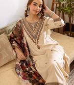 Women Ethnic Motifs Embroidered Regular Thread Work Kurta with Patiala & With Dupatta