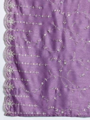 Ethnic Motifs Embroidered Kurta with Trousers & Dupatta 4