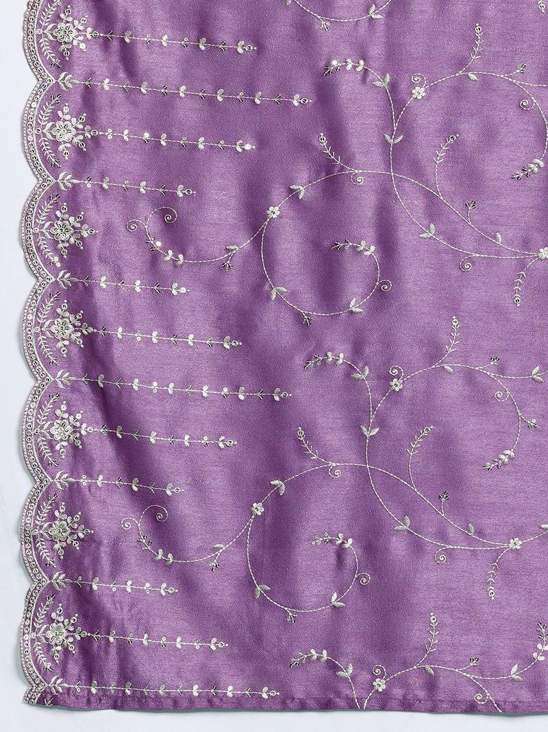 Ethnic Motifs Embroidered Kurta with Trousers & Dupatta