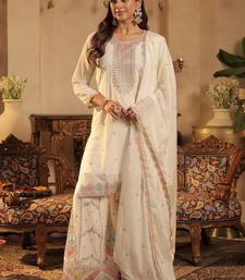 Women Ethnic Motifs Embroidered Kurta with Palazzos & Dupatta