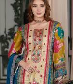 Women Ethnic Motifs Printed Regular Mirror Work Kurta with Palazzos & With Dupatta