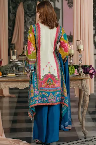 Women Ethnic Motifs Printed Regular Mirror Work Kurta with Palazzos & With Dupatta