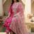 Plus Size Embroidered Regular Thread Work Kurta with Trousers & With Dupatta