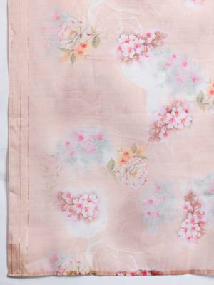 Women Floral Embroidered Thread Work Cotton Kurta with Trousers & With Dupatta 4