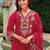Women Floral Embroidered Regular Thread Work Kurta with Trousers & With Dupatta