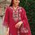 Women Floral Embroidered Regular Thread Work Kurta with Trousers & With Dupatta