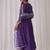 Ethnic Motifs Embroidered Pure Cotton A-Line Kurta Trousers & Dupatta