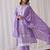 Floral Embroidered Round Neck Pure Cotton Straight Kurta with Trousers & Dupatta