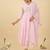 Floral Embroidered V Neck A Line Pure Cotton Kurta With Trousers & Dupatta