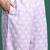 Plus Size Lavender Printed Straight Kurta Trousers With Dupatta Set