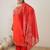 Plus Size Printed Mirror Work Pure Cotton Kurta with Trousers & With Dupatta