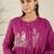 Floral Embroidered Thread Work Pure Cotton Kurta With Trousers & Dupatta