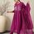 Floral Embroidered Thread Work Pure Cotton Kurta With Trousers & Dupatta