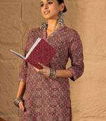 Women Ethnic Motifs Printed Pure Cotton Kurta with Trouser