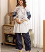 Women Printed Regular Pure Cotton Kurta with Trousers