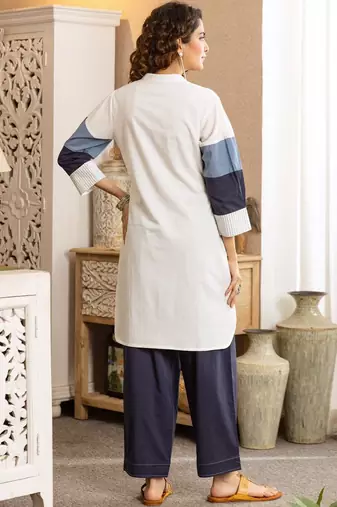 Women Printed Regular Pure Cotton Kurta with Trousers