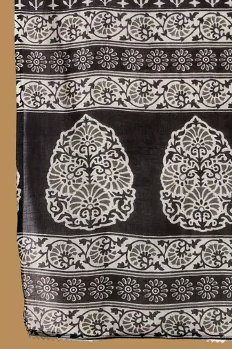 Floral Printed Mirror Work Pure Cotton Kurta with Palazzos & With Dupatta