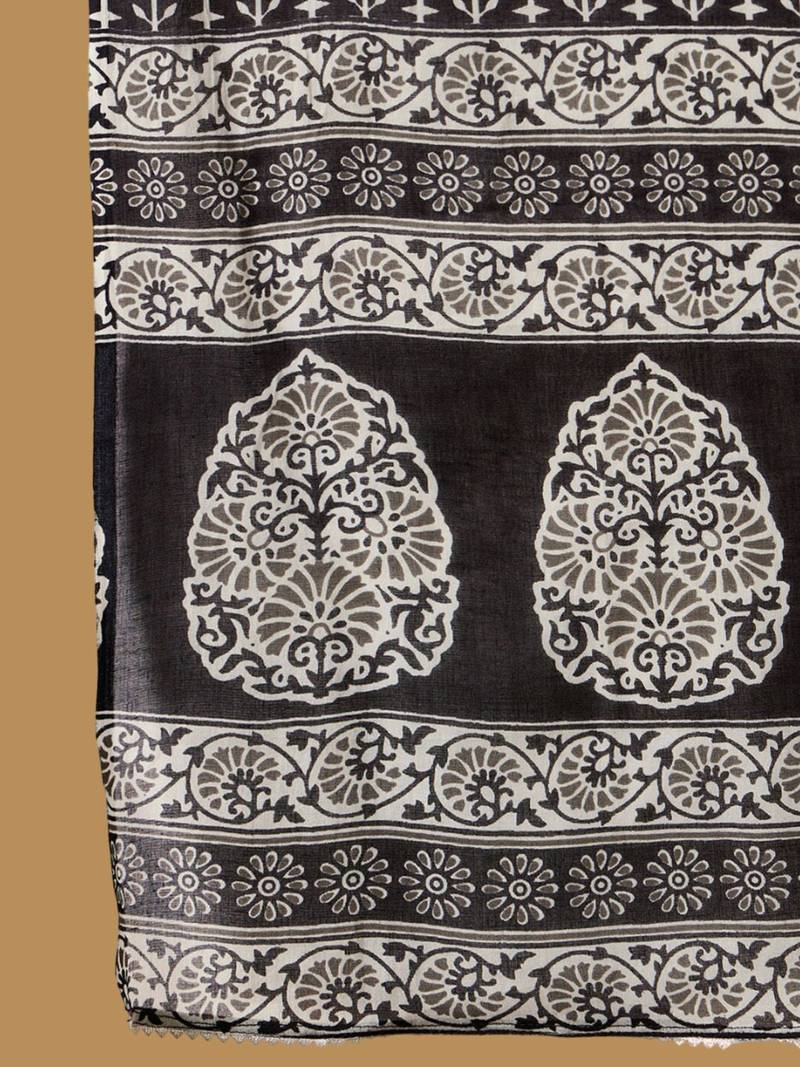 Floral Printed Mirror Work Pure Cotton Kurta with Palazzos & With Dupatta
