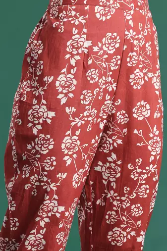 Floral Printed Regular Pure Cotton Kurta with Trousers & Dupatta