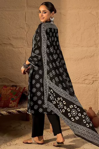 Women Ethnic Motifs Printed Pure Cotton Kurta with Trouser & Dupatta