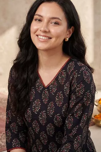 Women Ethnic Motifs Printed Regular Pure Cotton Kurta with Trousers & With Dupatta
