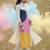 Women Colourblocked Regular Pure Cotton Kurta with Palazzos