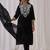 Ethnic Embroidered Round Neck Straight Kurta with Trousers & Dupatta