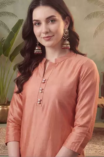 Women Floral Embroidered Regular Thread Work Pure Cotton Kurta with Trousers