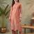 Women Floral Embroidered Regular Thread Work Pure Cotton Kurta with Trousers