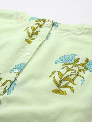 Floral Printed Regular Pure Cotton Kurta with Palazzos 8