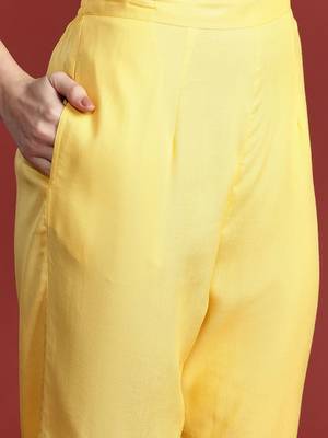 Women Embroidered Panelled Mirror Work Pure Cotton Kurta with Trousers & Dupatta 3