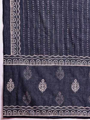 Floral Printed Sequinned Pure Cotton Kurta With Trousers & Dupatta 5