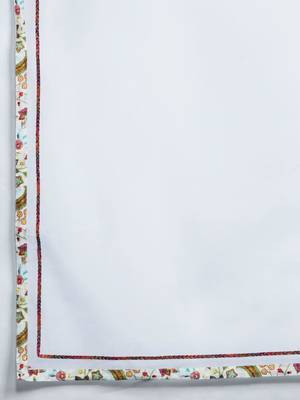 Floral Printed Sequinned Pure Cotton Kurta With Trousers & Dupatta 5