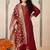 Women Ethnic Motifs Regular Kurta with Trousers & With Dupatta