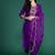 Floral Embroidered Sequinned Liva Kurta With Trousers & Dupatta