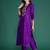 Floral Embroidered Sequinned Liva Kurta With Trousers & Dupatta