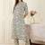 Floral Printed Thread Work Pure Cotton Kurta With Palazzos