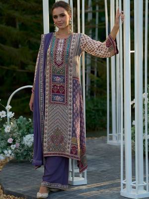 Women Ethnic Motifs Printed Sequinned A-Line Kurta with Palazzos & Dupatta 3