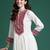 Ethnic Motifs Embroidered Pleated Mirror Work Kurta with Trousers