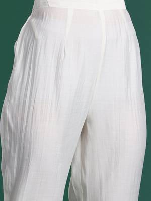 Ethnic Motifs Embroidered Pleated Mirror Work Kurta with Trousers 3