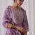 Floral Embroidered Round Neck Thread Work Kurta with Trousers & Dupatta