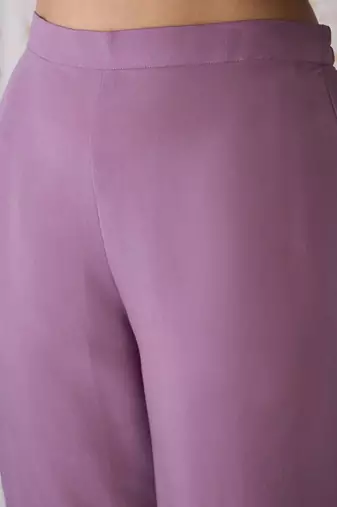 Floral Embroidered Round Neck Thread Work Kurta with Trousers & Dupatta
