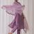 Floral Embroidered Round Neck Thread Work Kurta with Trousers & Dupatta