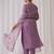 Floral Embroidered Round Neck Thread Work Kurta with Trousers & Dupatta