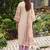 Floral Embroidered Beads and Stones Linen Kurta with Trousers & Dupatta