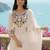 Women Floral Embroidered Regular Thread Work Pure Cotton Kurta with Trousers & With Dupatta