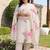 Plus Size Off White Printed Straight Kurta Trousers With Dupatta Set
