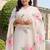 Plus Size Off White Printed Straight Kurta Trousers With Dupatta Set